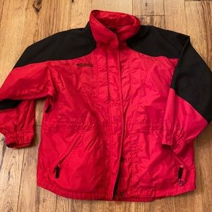 Columbia jacket/shell. Red and black. XL